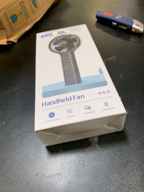 Photo 1 of SWEETFULL Handheld Portable Fan, 5000mAh Rechargeable Battery, 6 Speed Wind, LED Digital Display, Foldable Electric Personal Mini Travel Fan with Backup Power, Summer Essentials Gifts for Women Girl