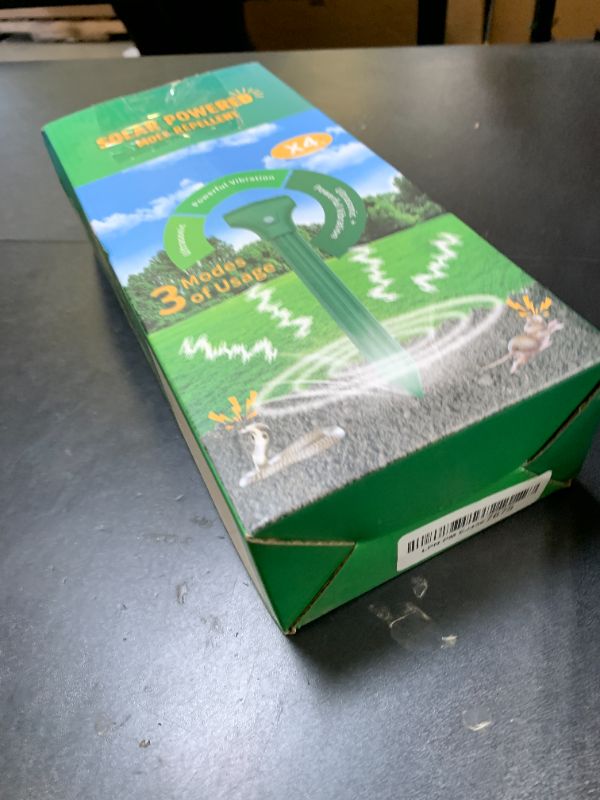 Photo 1 of RC Tech Trading Mole Repellent Solar Powered 4 Pack,IPX7 Waterproof Ultrasonic Gopher Repellent,Moles Deterrent for Yard Sonic Mole Spike,Get Rid of Vole, Chipmunk,Groundhog,Snake