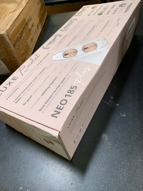 Photo 1 of LUXE Bidet NEO 185 Plus - Patented Bidet Attachment for Toilet Seat, Innovative Hinges to Clean, Slide-in Easy Install, Advanced 360° Self-Clean, Dual Nozzles, Feminine & Rear Wash (Rose Gold)
