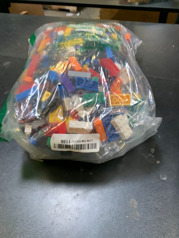 Photo 1 of Play Platoon 1120 Pieces Building Bricks Set - 10 Classic Color Blocks - Bulk Building Blocks Compatible with Major Brands - 14 Different Shape Bricks - Includes Wheels, Tires, Axles, Windows & Door