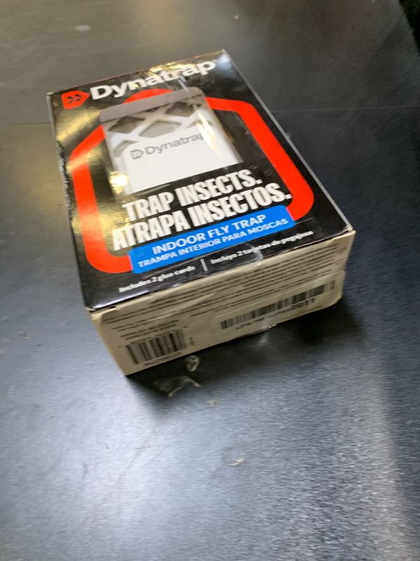 Photo 1 of Dynatrap DT3007W Indoor Plug-in Flying Insect Trap for Flies, Fruit Flies, Moths, Gnats, and Other Flying Insects - 1 White Device + 2 Glue Cards