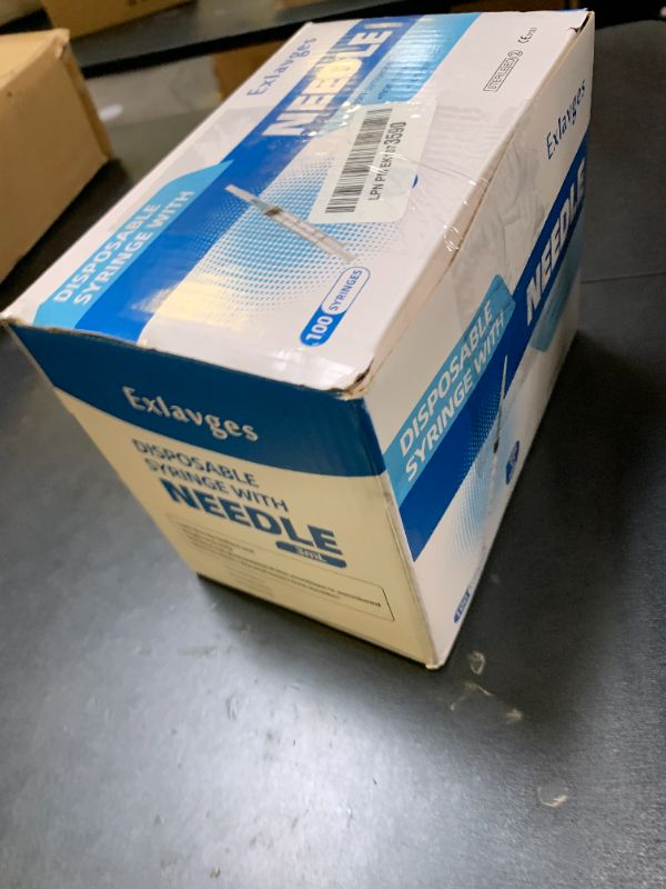 Photo 1 of 100 Pack Disposable 3ml/cc Lab Syringes with 23Ga 1 Inch Needle Luer Lock, Individually Sealed Packed