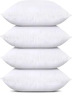 Photo 1 of Utopia Bedding Throw Pillows (Set of 4, White), 16 x 16 Inches Pillows for Sofa, Bed and Couch Decorative Stuffer Pillow