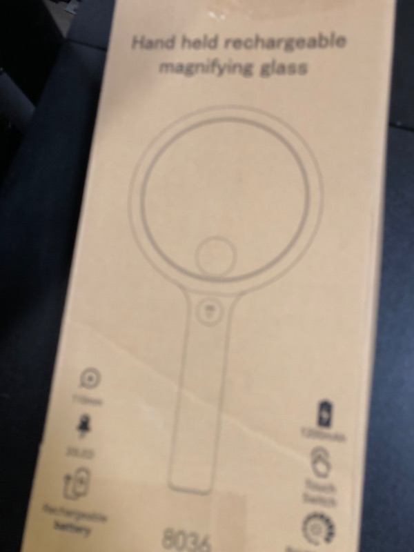 Photo 1 of 30X Charge Magnifying Glass with Light, NUEYiO 4.33Inch Large Handheld Magnifying Glass 20 Daylight LEDs, Third Gear Dimming Lighted Magnifier for Seniors Reading Inspection Coin Collection Jewelry