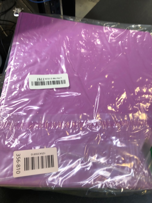Photo 1 of 3 Ring Binder 1.5 Inch Purple, 1 ½ inch Binder Clear View Cover with 2 Inside Pockets, Colored School Supplies Office and Home – by Enday