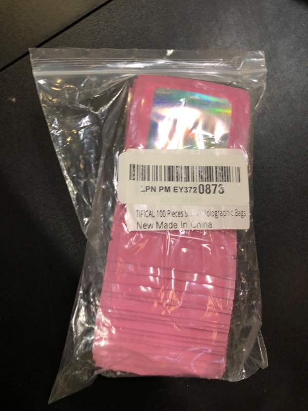 Photo 1 of TIFICAL-Mylar-Bags, 100 PCS Holographic 2.4x3.9 Inch | Small Mylar Pouches, Resealable Bags for Small Business, Mini Pink Ziplock Bag, Bracelet Pouch, Jewelry Sleeves, Sample Packs