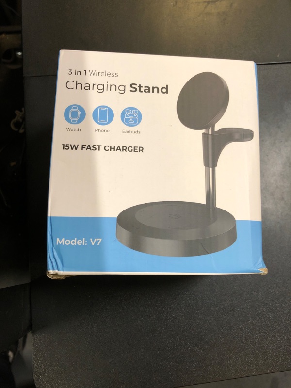Photo 1 of Aeinidi 3 in 1 Wireless Charging Station for Multiple Devices Apple, 15W Fast Magnetic Mag-Safe Charger Stand for iPhone 16 15 14 13 12 Pro Max Plus Mini Apple Watch AirPods Pro 4 3 2, Pink