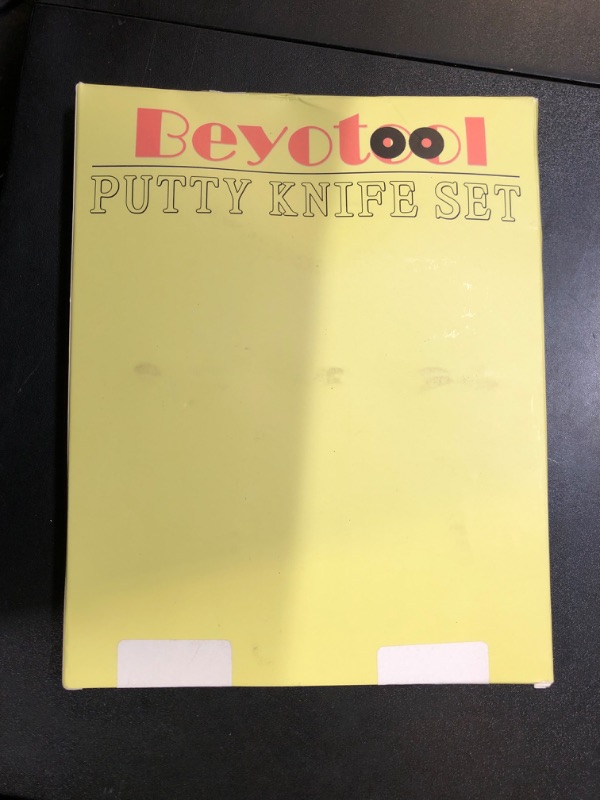 Photo 1 of Putty Knife, 4Pcs Spackle Knife Set (2, 3, 4, 5 in), Stainless Steel Paint Scraper, Taping Knife Tool for Repairing Drywall, Removing Wallpaper, Applying Putty, Plaster, Cement, Adhesive