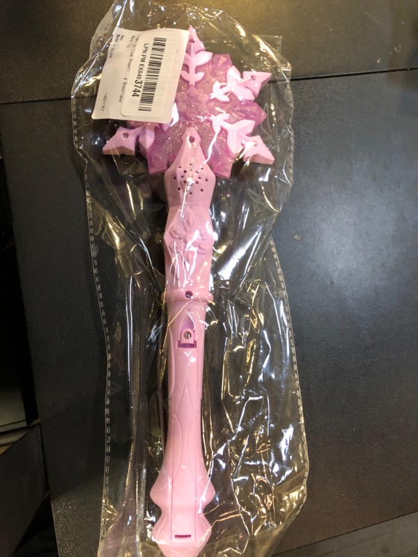 Photo 1 of MAGICLULU Light Up Wand Princess Snowflake Glow Wand for Kids Girls Princess Costume Christmas Party Supplies (Without Batteries, Pink)