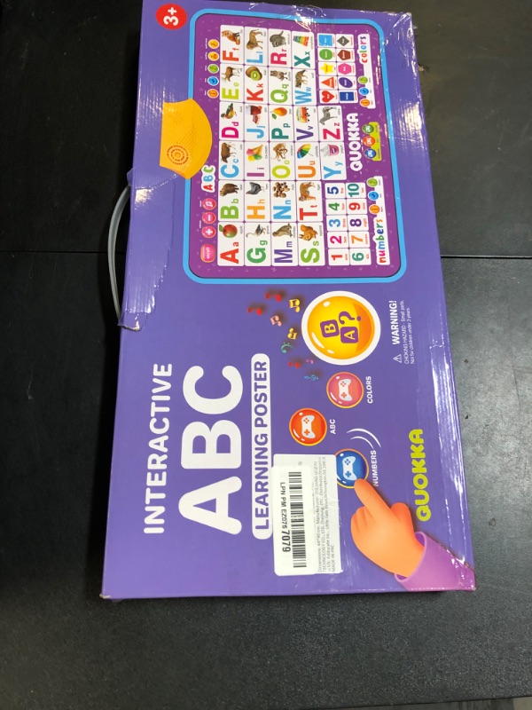 Photo 1 of QUOKKA Alphabet Poster Educational Toy for 3-4 Year Old – ABC Learning Wall Chart for Toddlers – Interactive Speech Therapy Game for Kids 5-6-7 yo – Talking for Girl & Boy