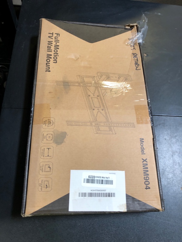 Photo 1 of USX MOUNT Corner TV Wall Mount for 26-60 Inch TVs up to 80 lbs, Single Articulating Arm, Full Motion TV Wall Mount Bracket with Swivel and Tilt, Max VESA 400x400mm