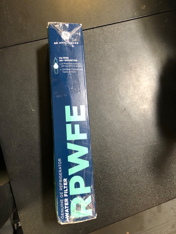 Photo 1 of GE RPWFE Refrigerator Water Filter, Genuine Replacement Filter, Certified to Reduce Lead, Sulfur, and 50+ Other Impurities, Replace Every 6 Months for Best Results, Pack of 1