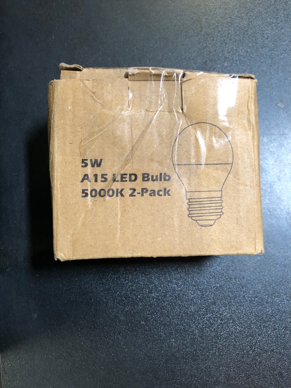 Photo 1 of Maylaywood LED Refrigerator Light Bulb, 40 Watt Equivalent A15 Fridge Bulb Waterproof, Daylight White 5000K, 550LM E26 Base, 5W Appliance Bulb, 2-Pack