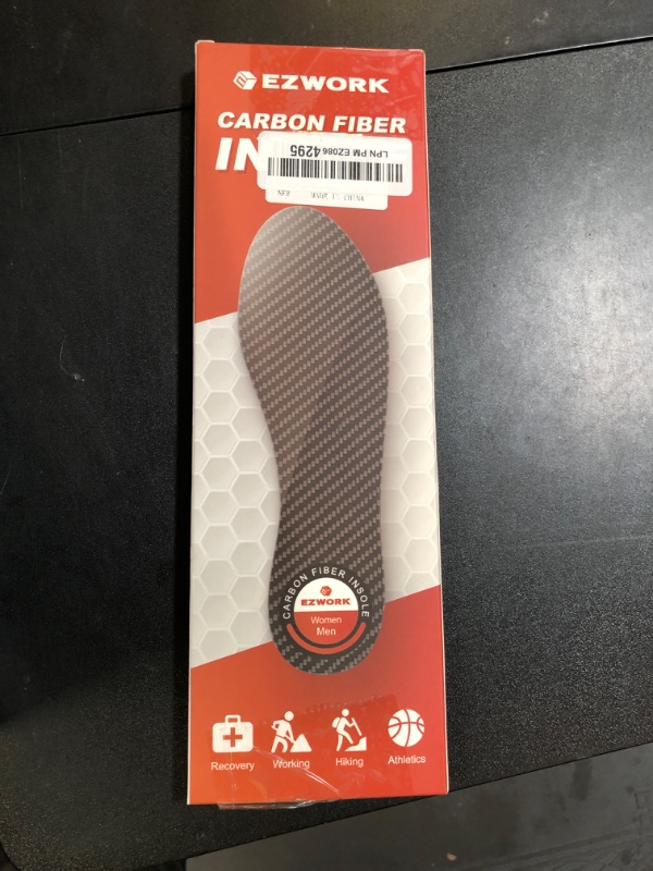 Photo 1 of Carbon Fiber Insoles, Carbon Fiber Foot Plate 1 Pair Rigid Shoe Insert Support Turf Toe, Foot Fractures, Morton Extension, Hallux Rigidus and Limitus - Alternative to Post Op Shoe