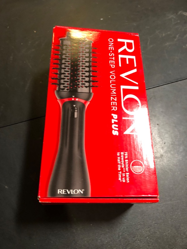 Photo 1 of REVLON One Step Volumizer PLUS Hair Dryer and Styler | More Volume, Less Damage, and More Styling Control for Easy and Fast Salon-Style Blowouts, Plus Travel Friendly (Black)