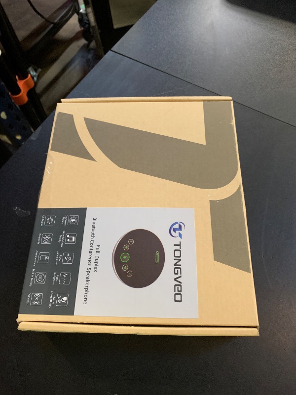 Photo 1 of TONGVEO Bluetooth Speakerphone Conference Microphones, Wireless Conference Speaker 360°Voice Pick up with 4 AI Noise Cancellation Mics USB/Dongle/Bluetooth Connection 8 Hour Call Time for 8-12 People