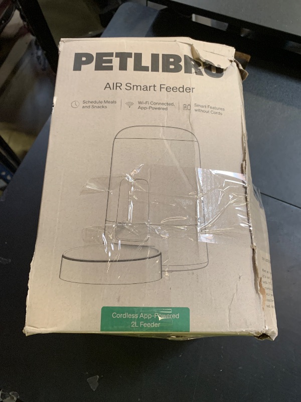 Photo 1 of PETLIBRO Automatic Cat Feeder, Wi-Fi Rechargeable Cats Food Dispenser Battery-Operated with 30-Day Life, AIR 2.4G Wi-Fi Timed Pet Feeder for Cats & Dogs, 2L Auto Cat Feeder, Black