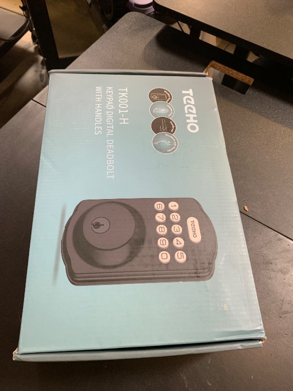 Photo 1 of TEEHO Keyless Entry Door Lock Deadbolt with Handle Set, Electronic Digital Smart Locks Set for Front Door with 2 Keys, Easy to Install Keypad Deadbolt, Auto Lock - Oil-Rubbed Bronze