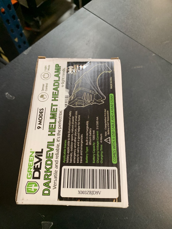 Photo 1 of Rechargeable Headlamp Light Replacement Accessory for GREEN DEVIL Safety Helmet Hard Hats