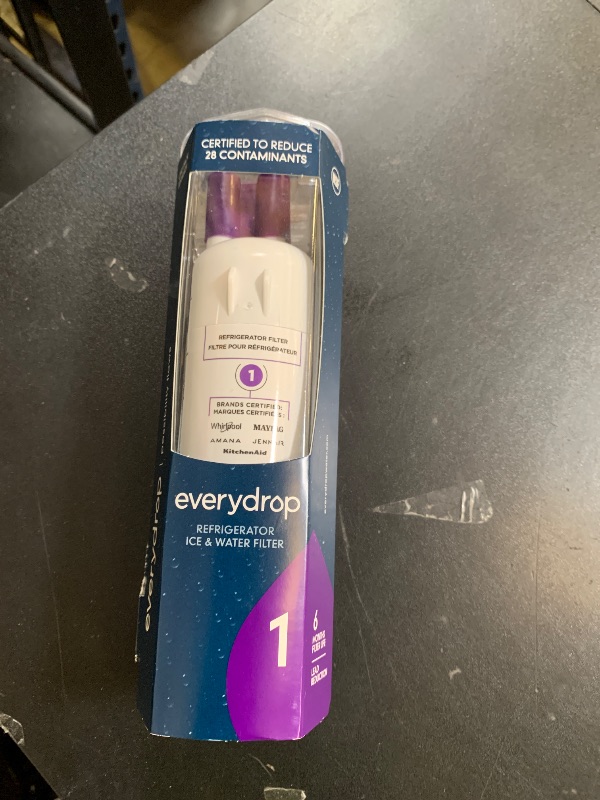 Photo 1 of everydrop by Whirlpool Ice and Water Refrigerator Filter 1, EDR1RXD1, Single-Pack , Purple
