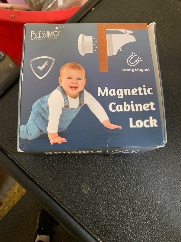 Photo 1 of 12 Pack Magnetic Cabinet Locks Baby Proofing with 12 locks and 2 Keys - Blessimo Child Locks For Kitchen, Cabinets and Drawers - 3M Adhesive Easy Installation