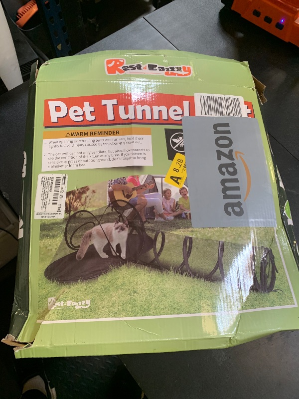 Photo 1 of Rest-Eazzzy Cat Tent Outdoor, Pet Enclosure Tent Suitable for Cats and Small Animals, Indoor Playpen Portable Exercise Tent with Carry Bag(Pet Tent& Tunnel) S