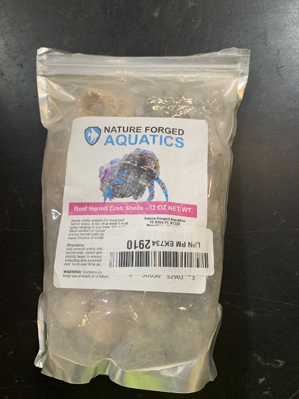 Photo 1 of Nature Forged Aquatics Reef Hermit Crab Shell Mix Spare Shells for Most Saltwater Hermit Crabs 12 OZ 1/2" - 2" Shells