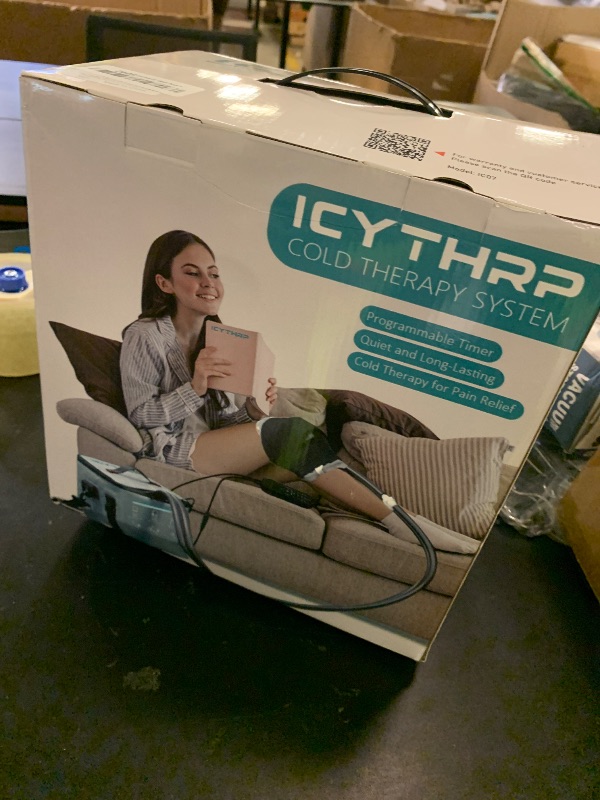 Photo 1 of ICYTHRP Cold Therapy Machine with Programmable Timer, Portable Ice Machine for Knee After Surgery, Knee Replacement Recovery System for Pain Relief w/Compression Pad for Shoulder, Hip and Ankle