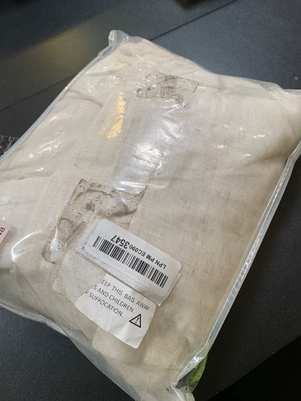 Photo 1 of Extra Long Pinch Pleated Natural Cream Linen Curtains 144 Inches Long for Living Room High Ceiling Bedroom Light Filtering Semi Sheer Pinch Pleat Hooks Rings Back Tab Window Curtains 40x144 1 Panel
