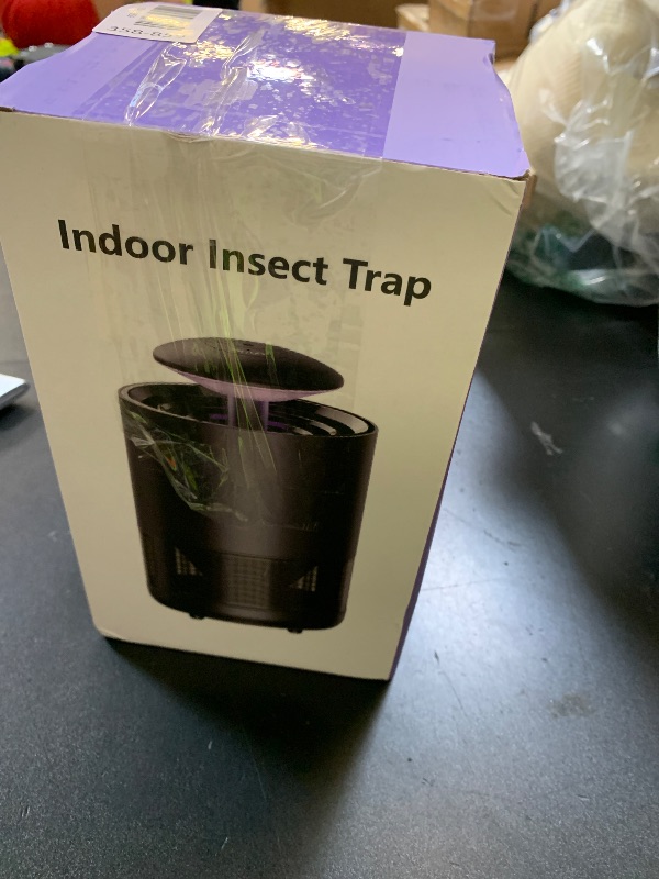 Photo 1 of CXRUY Indoor Insect Trap - Fly Traps Catcher for Mosquito, Fruit Flies, Gnat, Moth, Fly Killer Bug Trap with UV Light Black