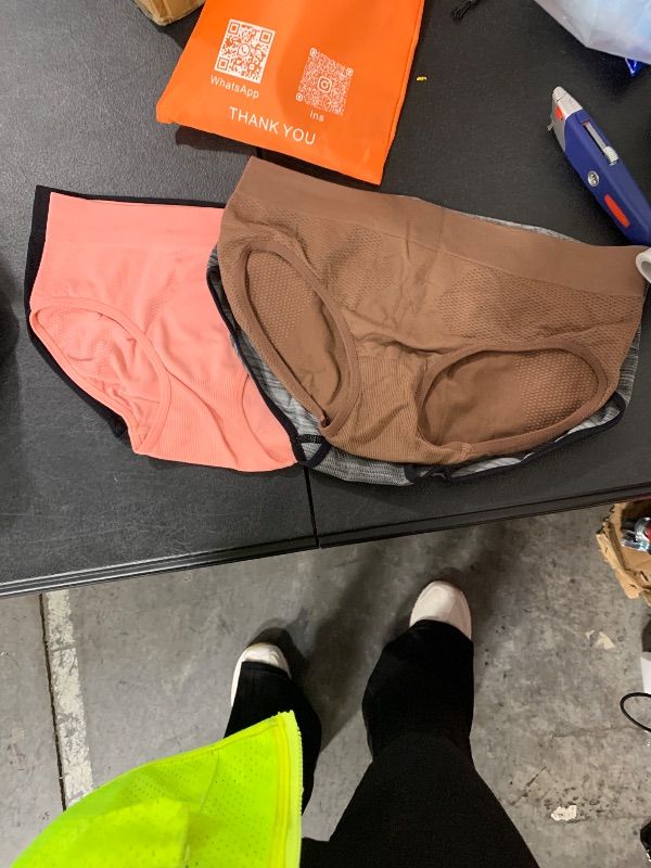 Photo 1 of Annenmy Hipster Underwear for Women Brief Breathable Soft Tag Free Women's Seamless Underwear, Stretchy Full Coverage Workout Panties for Women 5-Pack(Assorted Colors B,X-Large)