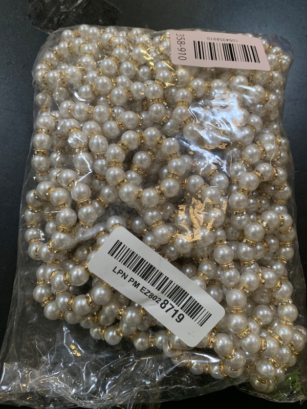 Photo 1 of 100Pcs Gold Disposable Napkin Rings Imitation Pearl Ring Napkin Holder Delicate White&Gold Beaded Serviette Buckles for Wedding Party Dinner Table Decor and Daily Use