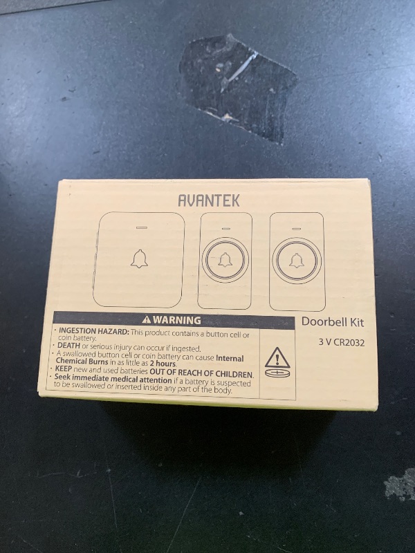 Photo 1 of AVANTEK Wireless Door Bell, CB-21 Mini Waterproof Wireless Doorbell Operating at Over 1000 Feet, 2 Remote Buttons Can Have Different Tones, 52 Melodies, CD Quality Sound and LED FlashLPNPMEZ8021299
