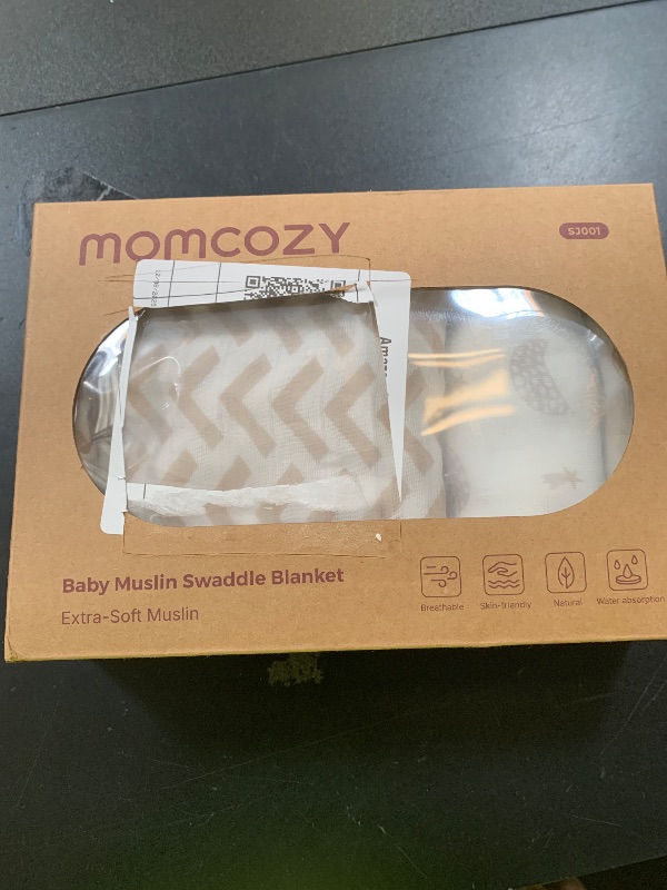 Photo 1 of Momcozy Muslin Swaddle Blankets, Ultra Soft Neutral Baby Essentials Must Haves Registry Search, Breathable Large 47'' x 47'' Newborn Boys Girls Swaddle Receiving Blanket, Stellar Orbit