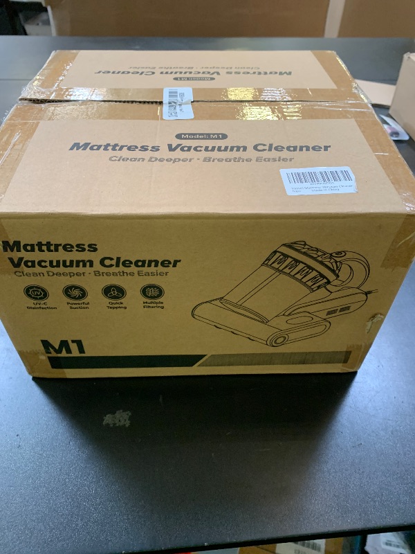 Photo 1 of Yassol Mattress Vacuum Cleaner, Handheld Bed Vacuum Cleaner with 16Kpa Suction, 253.7nm UV-C Light & 149? Hot Air, 550W Double-Cup Handheld Vacuums for Bed, Sofa, Couch, Crib, Corded