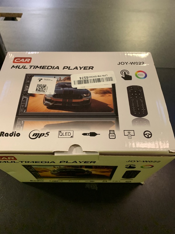 Photo 1 of SJoyBring 7" QLED Double Din Car Stereo - Wireless Apple CarPlay & Android Auto, 240W 4.2CHN, SWC, Bluetooth, FM/AM Car Radio, 2 Subwoofers Outputs, Backup Camera