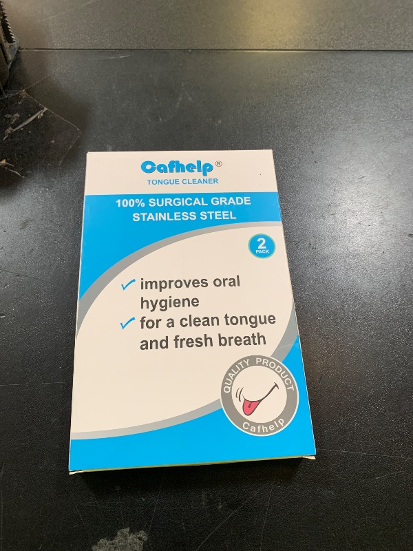 Photo 1 of Cafhelp 2-Pack Tongue Scraper, 100% 304 Surgical Stainless Steel Tongue Cleaner for Both Adults and Kids, Professional Reduce Bad Breath Metal Tongue Scrapers, Help Your Oral Hygiene (with 2 cases)