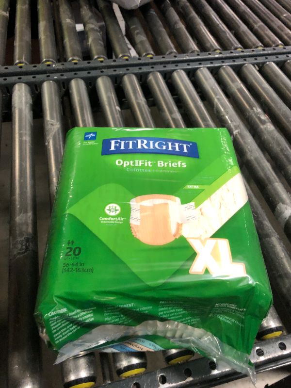 Photo 1 of MEDLINE FITEXTRAXLG FITEXTRAXLGZ FitRight Extra Briefs (Pack of 20)