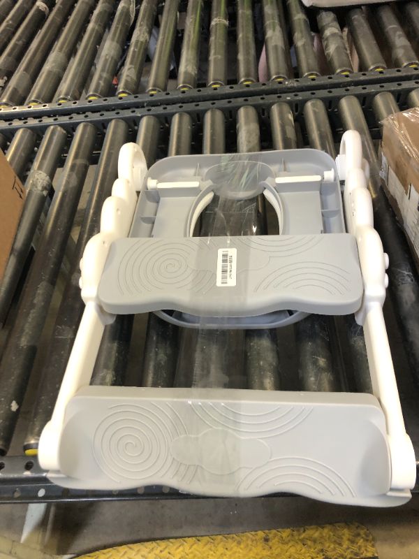 Photo 1 of bebeleh Musical & Sound Toddler Potty Training Seat w/Step Stool Ladder - Collapsible & Adjustable Toilet, Pre Assembled Toddler Toilet Seat w/Music & Sounds - Splash Guard & Anti-Slip Steps - Gray