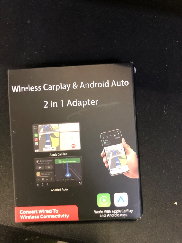 Photo 1 of Wireless CarPlay Adapter, 2025 Upgraded 2-in-1 Mini Size CarPlay & Android Auto, Convert Wired to Wireless with USB & Type-C, Plug & Play, Stable Control & No Delay Car Play with iPhone & Android
