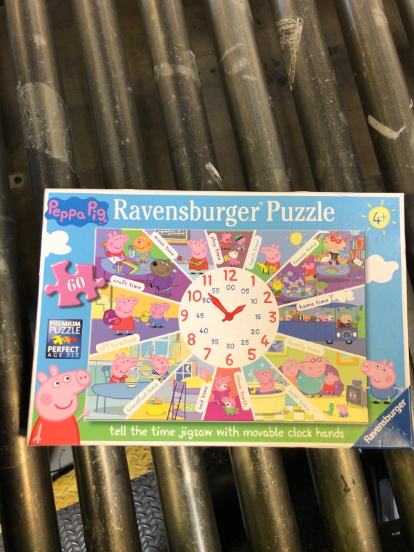 Photo 1 of Ravensburger Peppa Pig: Tell The Time 60 Piece Clock Jigsaw Puzzle for Kids - Screen-Free Activity Boosts Concentration and Focus