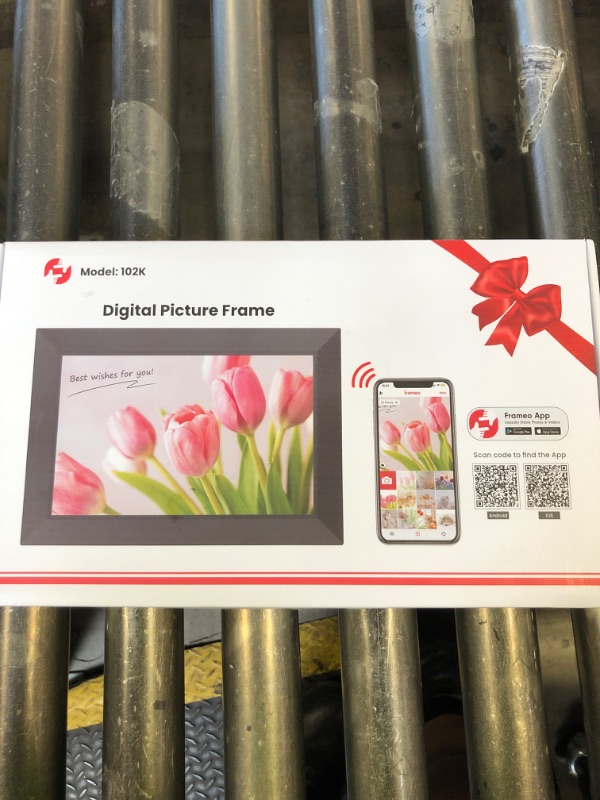 Photo 1 of Frameo 10.1 Inch WiFi Digital Picture Frame, 1280x800 HD IPS Touch Screen Photo Frame Electronic, 32GB Memory, Auto-Rotate, Wall Mountable, Share Photos/Videos Instantly via Frameo App from Anywhere