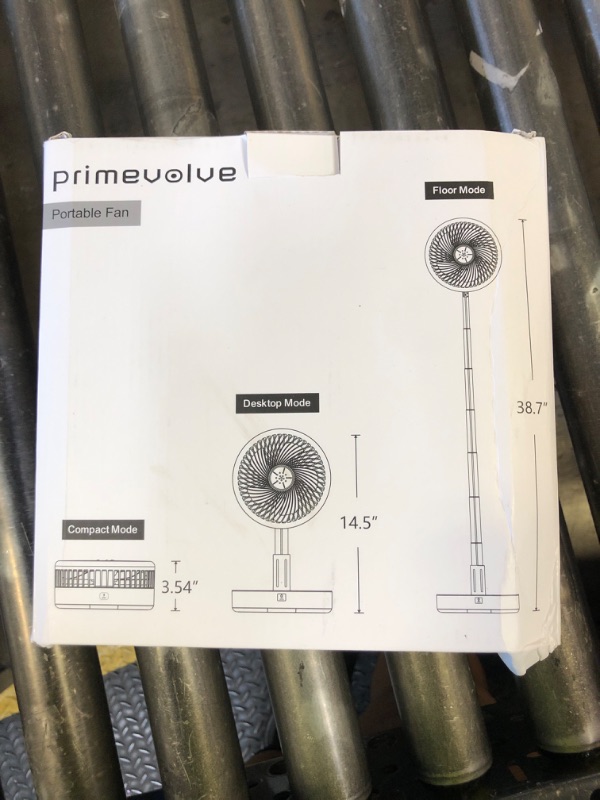 Photo 1 of Primevolve Battery Operated Fan,Portable Rechargeable USB Floor Table Desk Fan with Adjustable Height, 4 Speed Settings Pedestal Fan for Bedroom Camping Travel,Black 7.7"