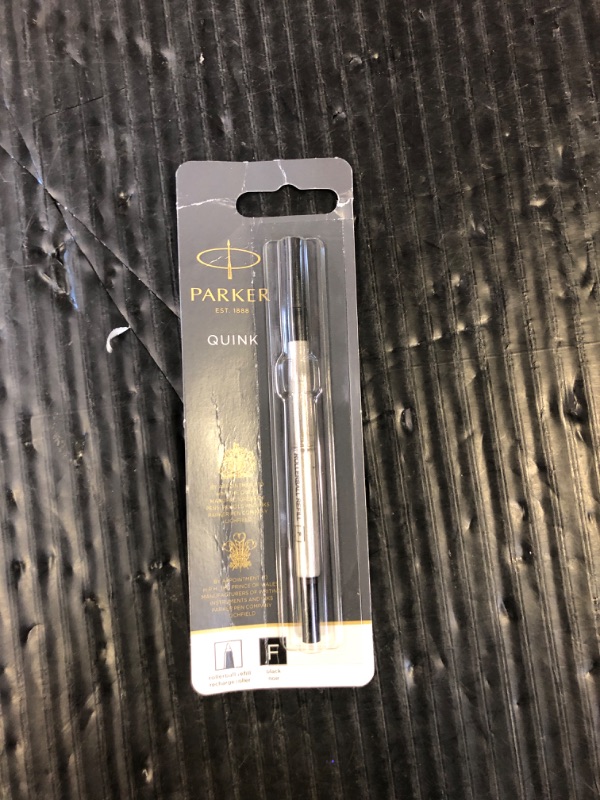 Photo 1 of Parker Rollerball Pen Ink Refill | Fine | Black QUINK Ink | 1 Count