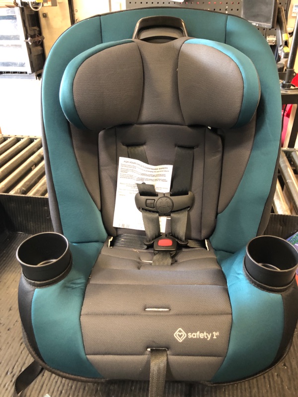 Photo 1 of Safety 1st Ellaris 3-in-1 Convertible Car Seat, Slim Fit Design, Rear & Forward-Facing, 5-Position Headrest, 3-Across Fit, Travel-Friendly with Machine-Washable Seat Pad, Peacock Blue