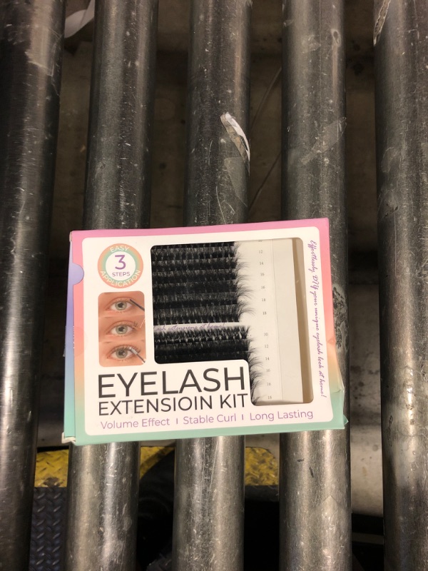 Photo 1 of Vznffur Fluffy Lash Extension Kit 280Pcs Thick Eyelash Extension Kit 60D 80D Mix 10-18mm Volume Cluster Lashes with Bond and Seal Tweezers Cluster Remover