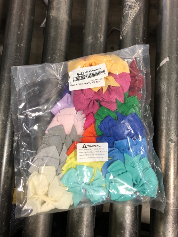 Photo 1 of 40PCS 3 Inch Hair Bows for Girls Grosgrain Ribbon Toddler Hair Accessories with Alligator Clip Bow for Toddler Girls Baby Kids Teens In Pairs