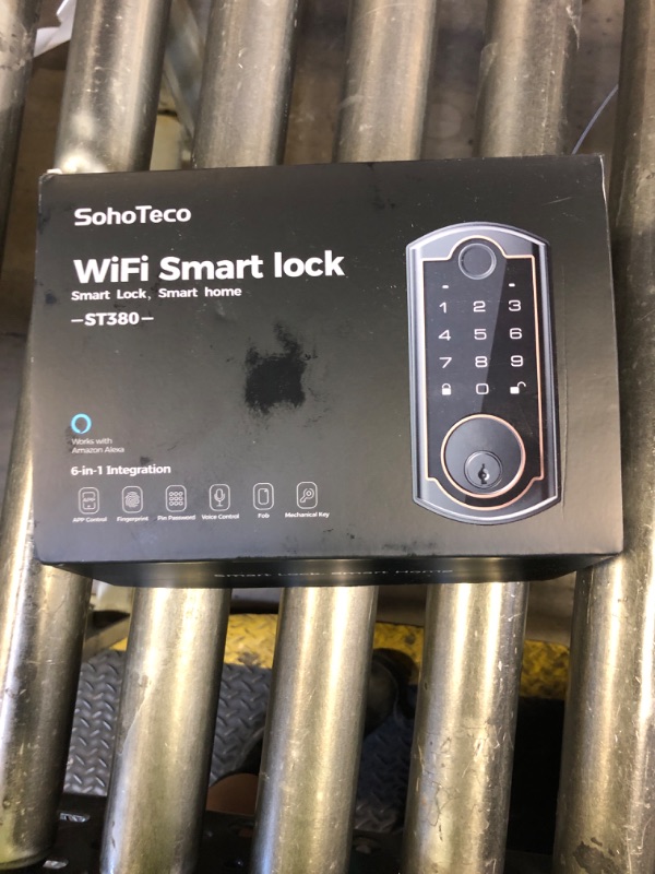 Photo 1 of SohoTeco Smart Lock ST380, Built-in Wi-Fi, Fingerprint Keyless Entry Door Lock, Security Deadbolt Smart Locks for Front Door, App Remote Control & Auto Lock, IP56 Waterproof, (2025 Upgrade)
