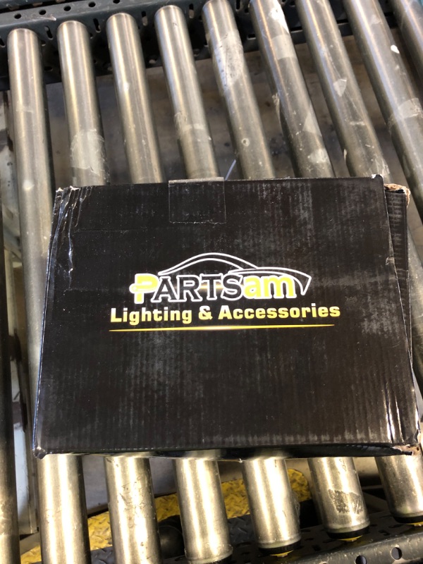 Photo 1 of Partsam 5PCS Truck Cab Marker Light 17 LED Amber Top Roof Running Lights w/Chrome Base Truck Trailer Light Replacement for Peterbilt/Kenworth/Freightliner//Mack/Autocar Hayes,DOT Compliant