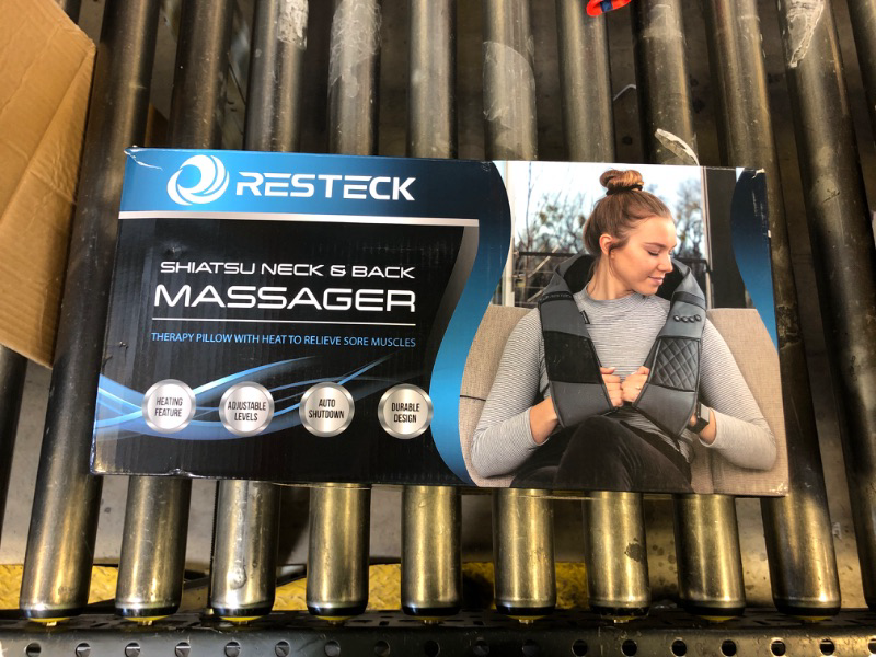 Photo 1 of RESTECK Massagers for Neck and Back with Heat - Deep Tissue 3D Kneading Pillow, Electric Shiatsu Shoulder Massage, Foot, Legs,Body - Relieve Muscle Pain - Office, Home & Car